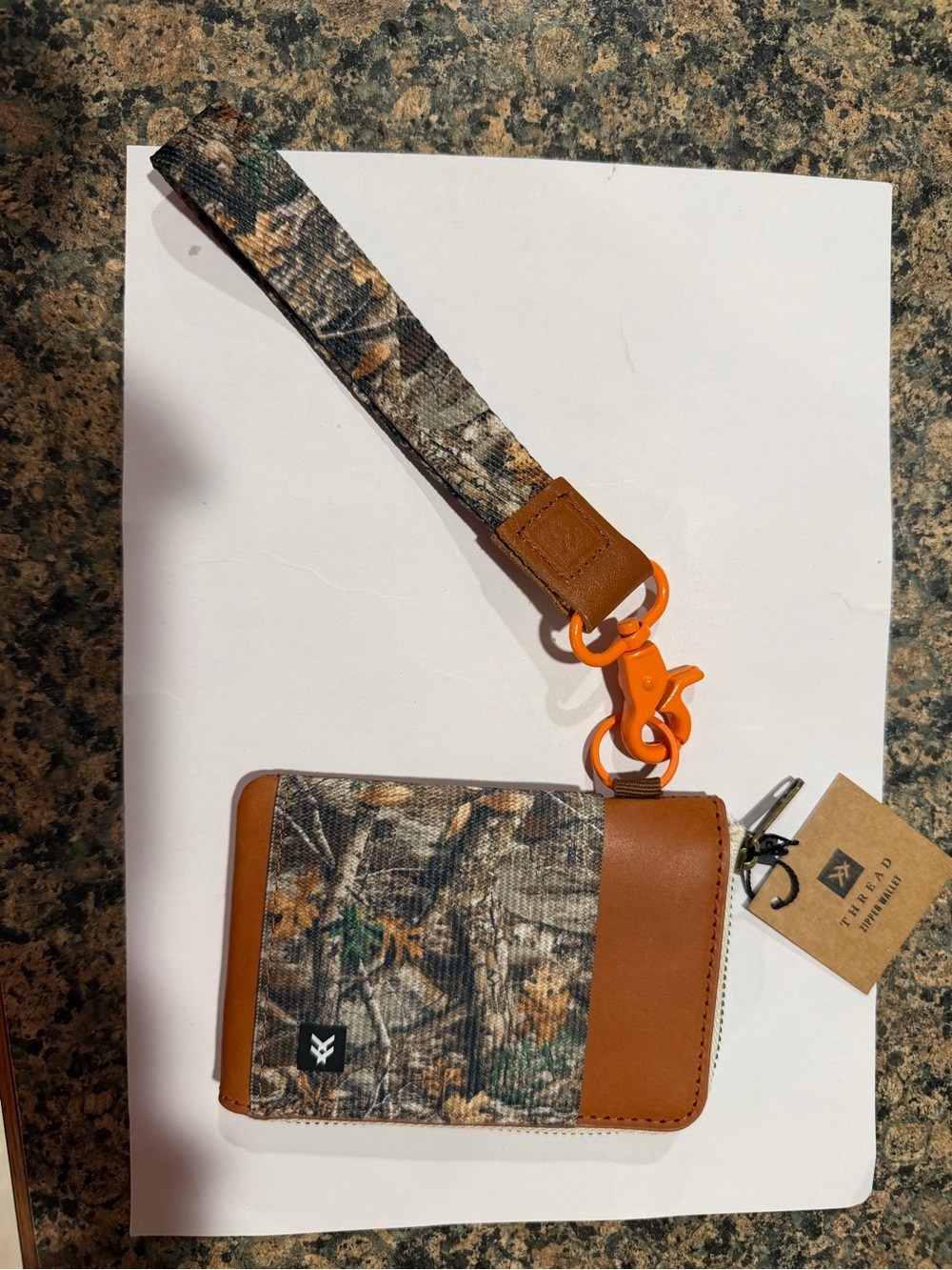 Realtree Camo Leather-Trim Wristlet Wallet - Brown/Green